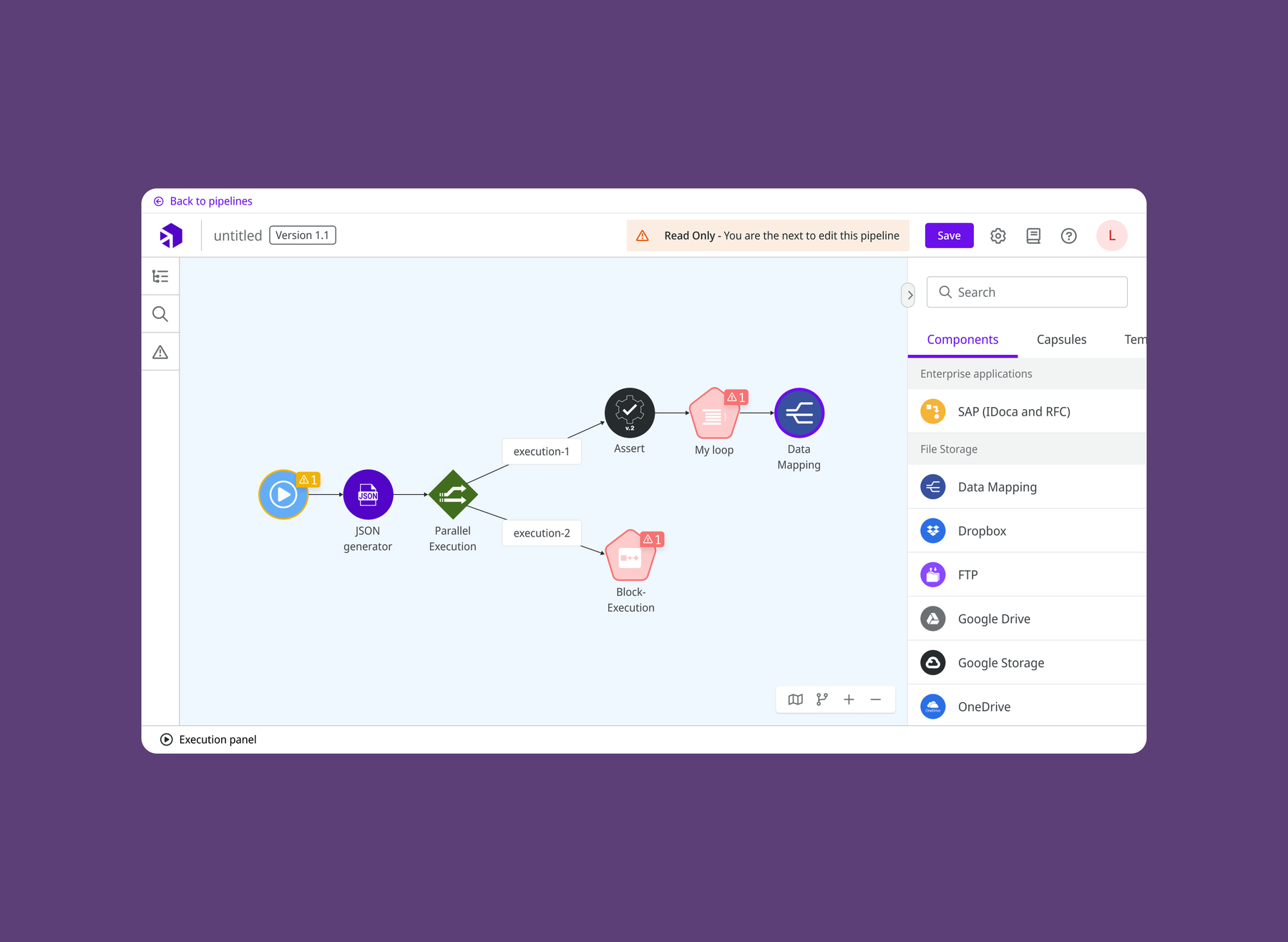 The old integration canvas