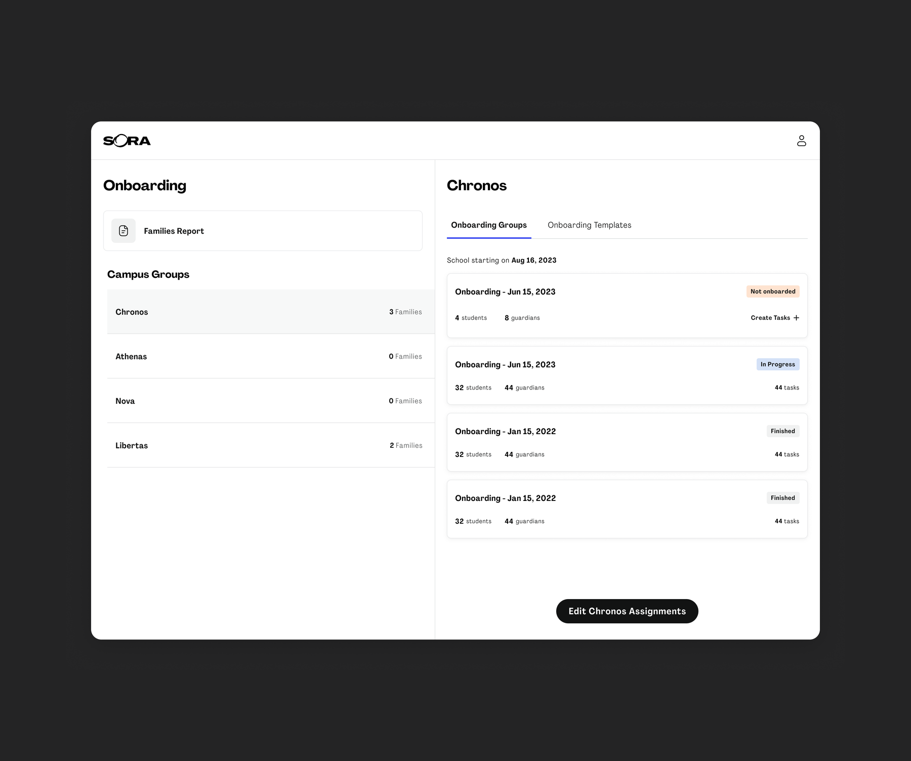 Administrative home interface